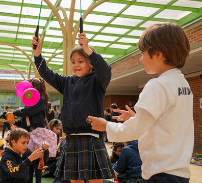 Pausas activas desarrolladas por el departamento de Apoyo Escolar del Colegio Andino
