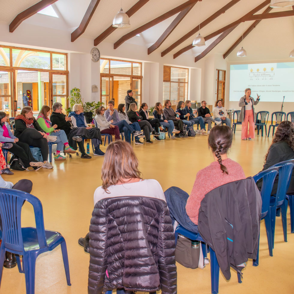 capacitación profesores somos comunidad unión de dos culturas cuidado mutuo trilingüe somos Andino Colegio Andino