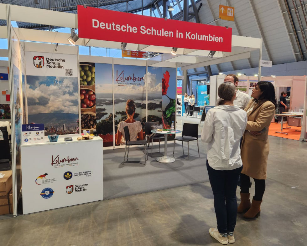 Asuntos alemanes, colegio andino trámites alemanes presencia en feria de educación en Alemania acompañamiento a profesores alemanes que vienen a Colombia